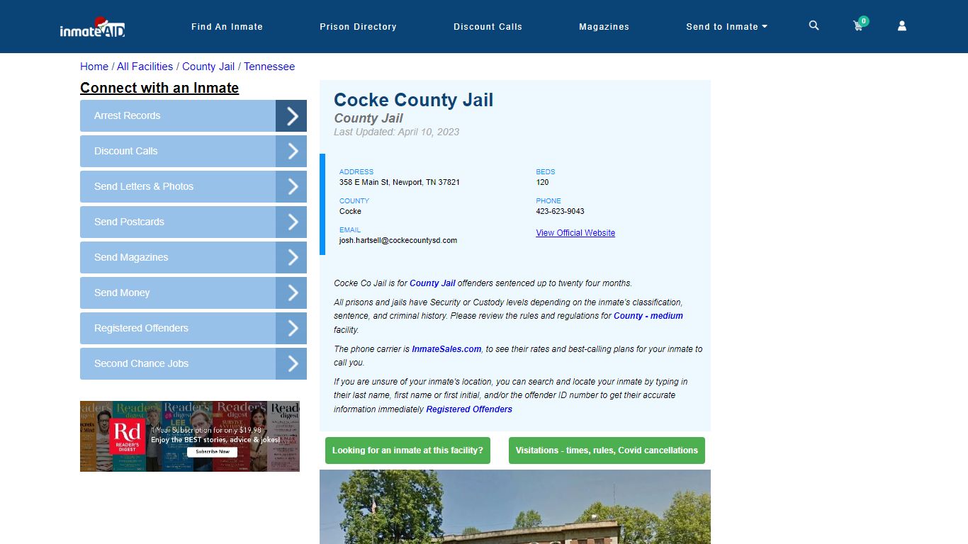 Cocke County Jail - Inmate Locator - Newport, TN